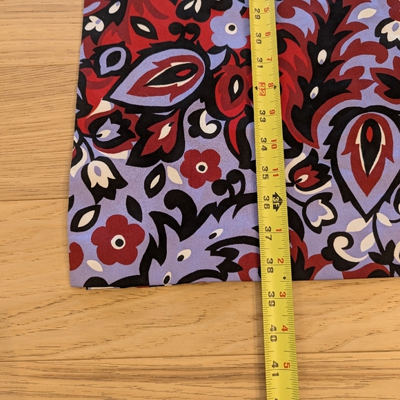 Ann Taylor Paisley Side Slit Column Maxi Skirt In Iconic Red Lined - Picture 7 of 10